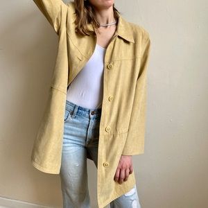 Camel Beige medium Lenght Women Vintage Light Weight Jacket